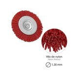 thumbnail of Cepillo Nylon Disco Ø 75 mm. 1/4". Lijar y Pulir Madera, Metal, Acero Inoxidable, Cepillo Taladro, Cepillo Pulir, Cepillo Lijar