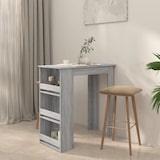 thumbnail of vidaXL Bartisch mit Regal Grau Sonoma 102x50x103,5cm Holzwerkstoff
