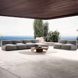 thumbnail of 6-zits modulaire tuinset met grijze chaise longue