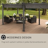 thumbnail of Pantheon 3x6 Pergola Vordach 3x6m Aluminium Sonnendach Polyester grau Grau