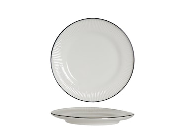 METRO Professional Aldea plat bord, porselein, Ø 20,45 cm, wit, 6 stuks