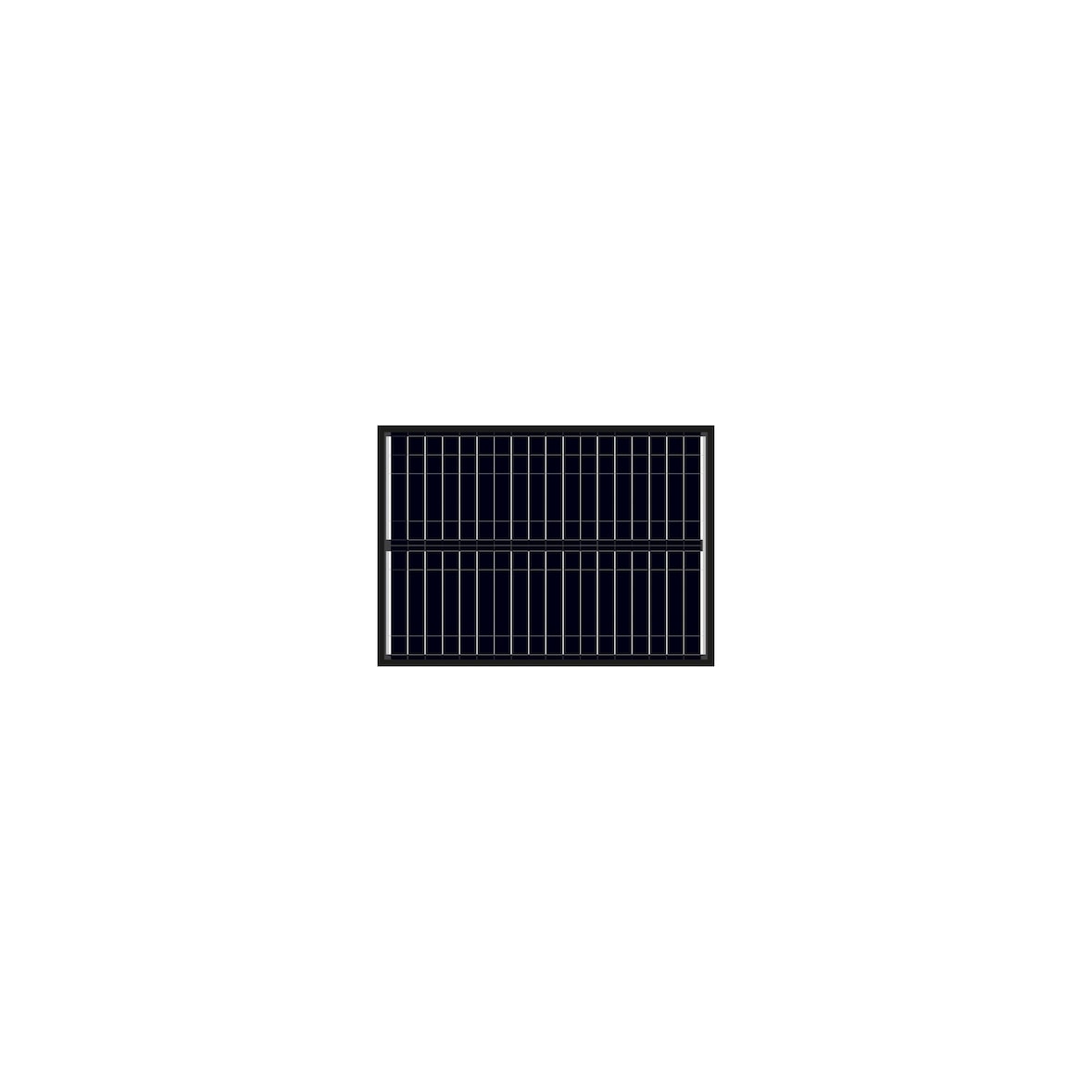 Panel solar monocristalino Alcapower de 50 W, 625 x 445 x 25 mm, 17,98 % de eficiencia, 210 x 30 monocristalinos, 36 celdas.