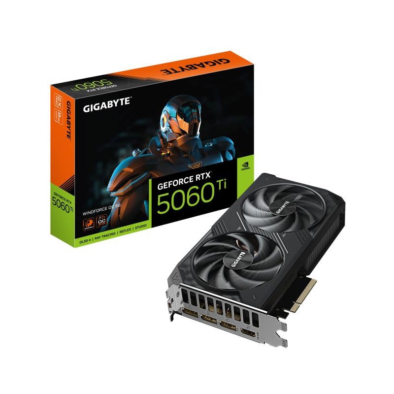 Gigabyte Geforce Rtx 5060 Ti Windforce Oc 8g Carte Graphique – 8 Go Gddr7, 128 Bits, Pci E 5.0, 2587 Mhz Fréquence Du Processeu
