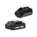 thumbnail of 20V accuspuit 3.0Ah lithium accu + snellader 16L tank VITO