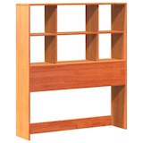 thumbnail of vidaXL Massivholzbett mit Regal ohne Matratze Wachsbraun 75x190 cm