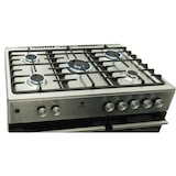 thumbnail of Gasline Gas Standherd mit Elektrobackofen GAG90GOXFLE Edelstahl mit Flaschenschrank 90cm Propan Regler 50Mbar + Gasschlauch