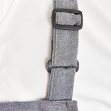 thumbnail of Nino Cucino Latzschürze, Mischgewebe, grau, L. 92 cm