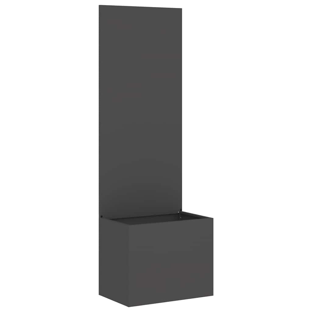 vidaXL Blumentopf mit dekorativem Paneel Schwarz 50 x 140 cm