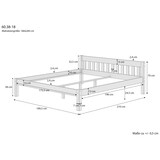 thumbnail of Doppelbett Kingsizebett 180x200 Massivholz Kieferbett natur Futonbett mit Rollrost 60.38-18