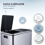 thumbnail of Kitchen Move Poubelle De Cuisine A Pédale Tri Sélectif - Acier 60l (30+30) Major