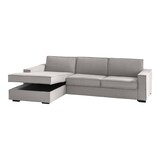 thumbnail of Dmora Festes Sofa Perla, Ecksofa, 100% Made in Italy, Sofa Wohnzimmer mit, Containerhalbinsel links, mit schmalen Armlehnen, Cm 260x95h90, Grau