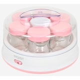 thumbnail of Exquisit Joghurtbereiter YM 3101 wep | 7 Portionsgläser | 15 Watt mit PTC-Heizelement | weiß-rosa