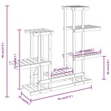 thumbnail of Helloshop26 - Bloemenstandaard/plantenstandaard 95 x 25 x 96 cm massief vurenhout bruin 02_0045221