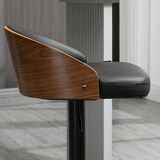 thumbnail of Barhocker 2er Set drehbar höhenverstellbar Schwarz 96x50x44 cm mit Fußstütze, gepolsterter Sitz, Stahlgestell, für Küche und Bar