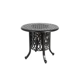 thumbnail of Merax Beistelltisch Outdoor, Aluminium Gartentisch rund Ø55cm, mit integriertem Eiseimer, wetterfest rostfrei, Schwarz