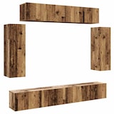 thumbnail of vidaXL 6-tlg. TV-Schrank-Set Wandmontage Altholz-Optik Holzwerkstoff