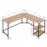 thumbnail of tectake Secretária Hamilton 138x138x75,5cm  Madeira Industrial Clara, Carvalho Sonoma