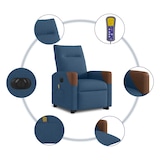 thumbnail of vidaXL Massagesessel mit Aufstehhilfe Elektrisch Blau Stoff
