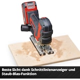 thumbnail of Einhell Professional Akku-Stichsäge TP-JST 18/135 Li BL Power X-Change (18 V, 135 mm Schnitttiefe in Holz, 26 mm Hubhöhe, Brushless, T-Style-Griff,