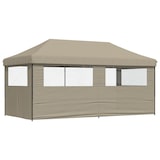 thumbnail of vidaXL Partytent inklapbaar pop-up met 3 zijwanden taupe