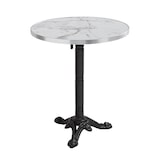 thumbnail of Rond tafelblad wit marmer zilver omrand 60cm Montmartre - Oviala