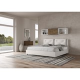 thumbnail of Letto contenitore imbottito 200x200  similpelle bianco Appia