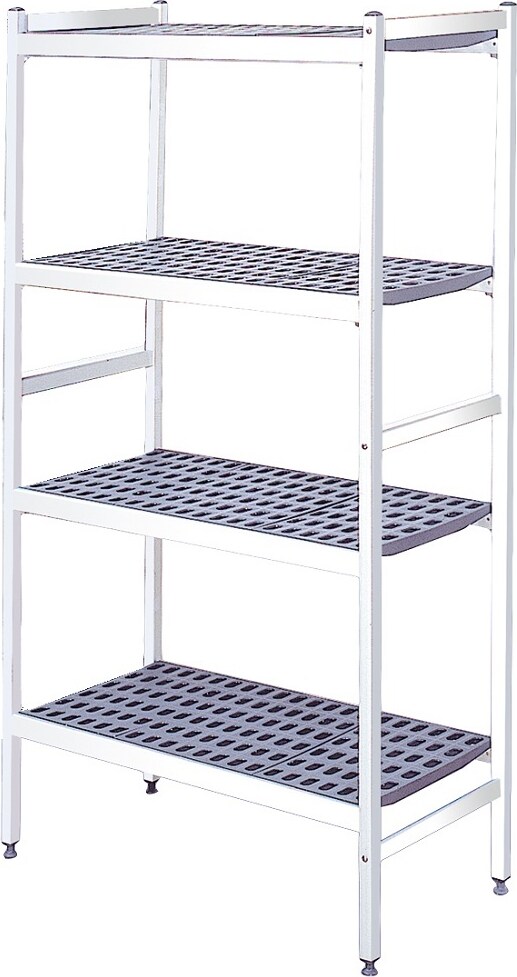 EURAST - Metallregal mit duraluminium-beinen 4 ebenen - 1045x470x1700 mm - 10454400