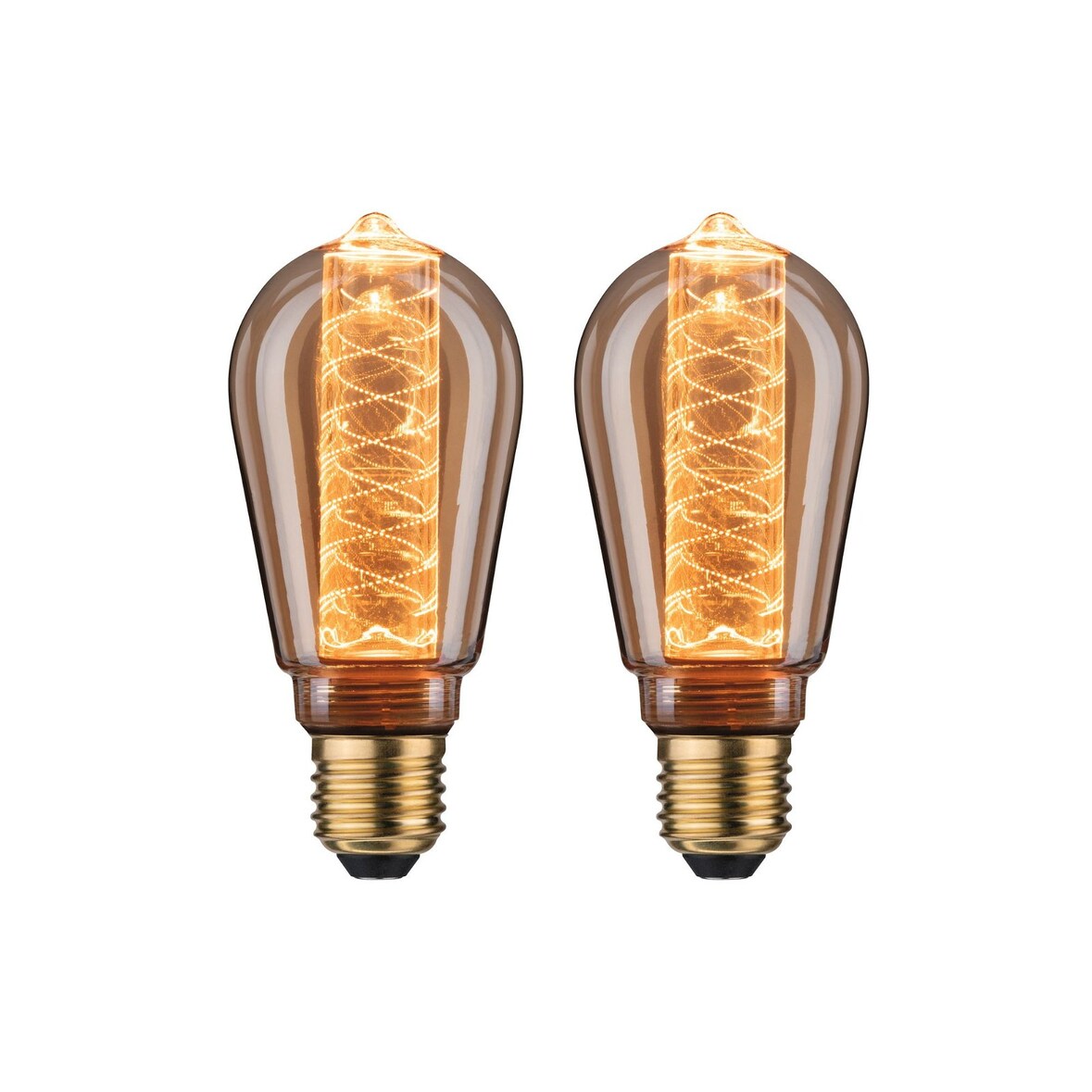 Paulmann Inner Glow Edition Bundle Ampoules LED E27 230V 2x230lm 2x4W 1800K Doré torsadée 5068