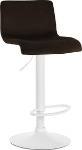 thumbnail of Barhocker Hover Samt braun/Metall matt weiss
