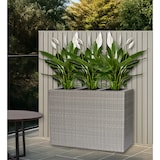 thumbnail of METRO PROFESSIONAL Blumentopf/Raumtrenner mit 3 Pflanzeinsätze Barbados, Polyrattan, steingrau