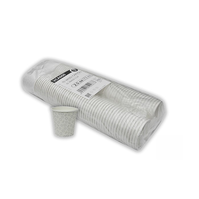 Copos de papel 2,5 onças - 73 ml para bebidas quentes e frias (devido ao seu pequeno tamanho, recomendado em centros hospitalares)