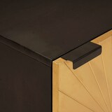 thumbnail of vidaXL Badkamer Kast Zwart en Goud 38 x 33 x 58 cm massief mangohout
