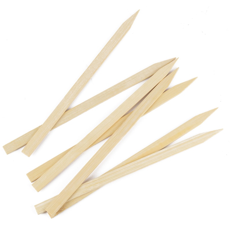 DayBays 1000 Stk. Flachspieße aus 100% Bambus 25 cm Flache für Kebap (Adana) mit Scharfe und Flache Spitze