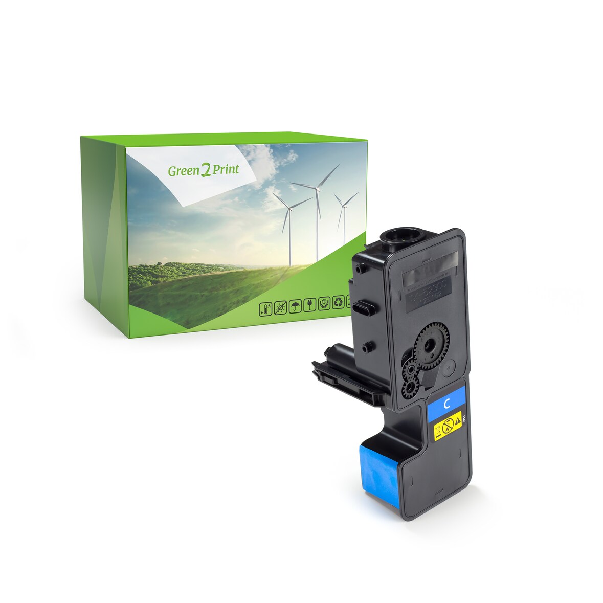 Green2Print Toner cyan ersetzt Kyocera TK-5220C, 1T02R9CNL1 passend für Kyocera ECOSYS M5521CDW, M5521CDN, P5021CDW, P5021CDN