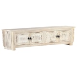 thumbnail of vidaXL Tv-meubel 140x30x35 cm massief mangohout wit