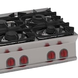 thumbnail of EURAST - Cocina 8 fuegos a gas 2 hornos estáticos a gas gn 2/1 - 1600x900x900 mm - 72 Kw - 34730313