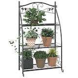 thumbnail of vidaXL Blumenregal Schwarz 56x30x96 cm Stahl