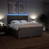 thumbnail of vidaXL Boxspringbett mit Matratze Taupe 200x200 cm Stoff