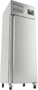 thumbnail of Romux® Kühlschrank mit 1 Tür 68 cm mit Umluftkühlung | Gastro Kühlschrank aus Edelstahl mit 600 L Kapazität - 3 Einlegeböden und 550 W