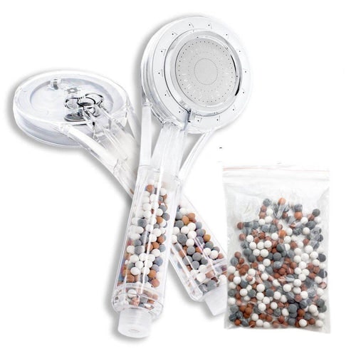 Pommeau ECO2-Douche L'ORIGINAL français offre duo avec recharge: Translucide