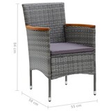 thumbnail of Helloshop26 - Conjunto de comedor de jardín exterior de 7 piezas muebles grises 02_0013949