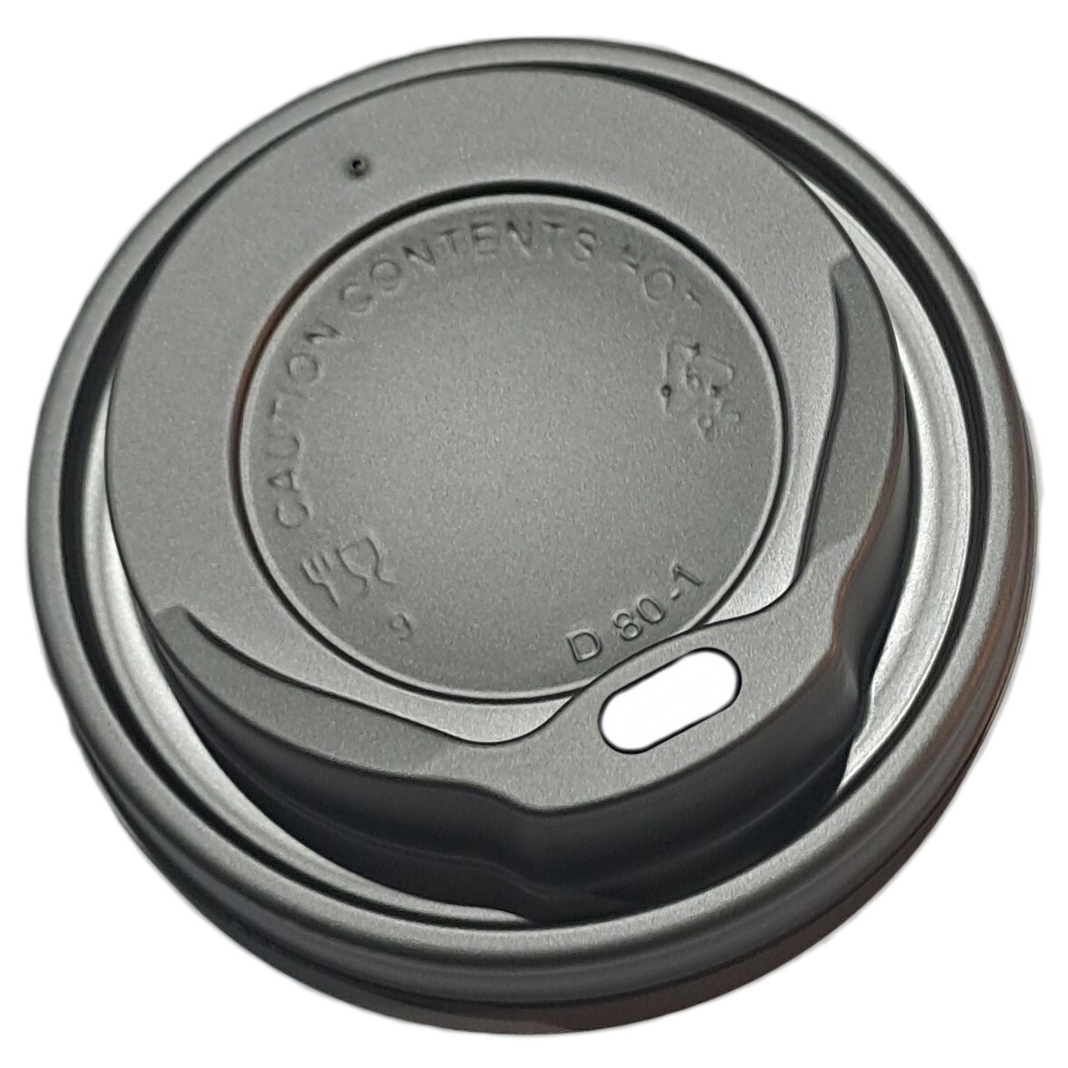 500 St.  Coffee to Go Deckel silbergrau 80mm für Pappbecher 0,2 - 0,3