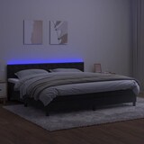 thumbnail of vidaXL Boxspringbett mit Matratze & LED Schwarz 200x200 cm Samt