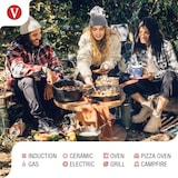 thumbnail of Victoria Horno Holandés Olla Inducción Hierro Fundido Esmaltado 27cm, Cocotte 5,7L, sin PTFE ni PFOA, VIC-36355, Negro