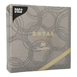 thumbnail of PAPSTAR, Servetten "ROYAL Collection" 1/4 vouw 40 cm x 40 cm grijs "Bubbles"