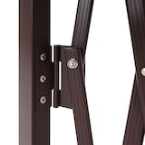 thumbnail of Alu Absperrgitter HWC-K56, Scherengitter Schutzgitter Zaun, ausziehbar schwenkbar Stahl 103x36-265x31cm, braun