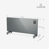 thumbnail of Bansin Smart 2500 Konvektionsheizgerät | 2500 W | App | 5- 50 °C | LED-Anzeige | Touch-Display Grau