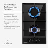 thumbnail of Ignito Domino Gaskochfeld 2-flammig Brenner Glaskeramik schwarz Schwarz