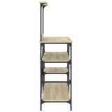 thumbnail of Estantería de cocina madera ingeniería metal roble 90x40x132 cm