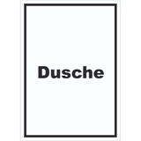 thumbnail of Dusche Schild mit Text waschen Hygiene hochkant A6 (105x148mm)